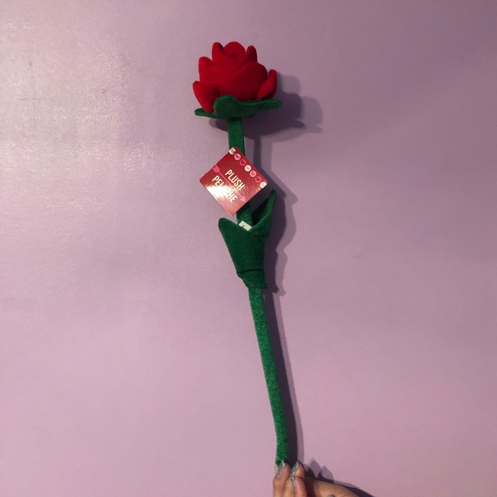Plush bendable rose.